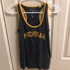 Women’s University of Michigan racerback tank.